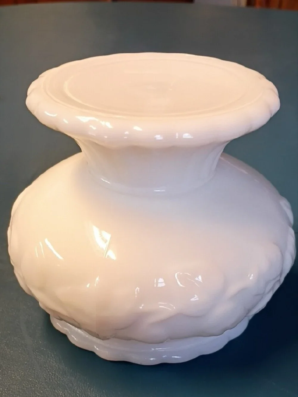 Milk Glass Floral & Vine elegant white